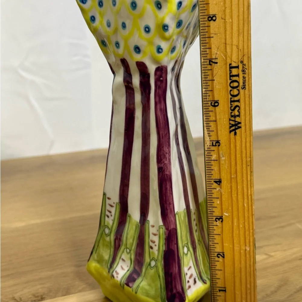 Colorful Hand Painted Ceramic Bud Vase Set Folk Art Boho Decor Set of 3